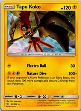 Tapu Koko Holo Rare SM - Unified Minds 69/236 NM