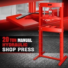 20 Ton Hydraulic Shop Press H-Frame Bearing Press Adjustable Benchtop Work Table