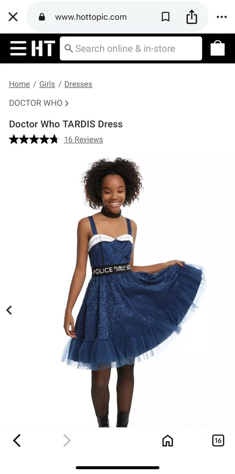 Vestido BBC Dr. Who Tardis de Hot Topic Foto 3 de 4