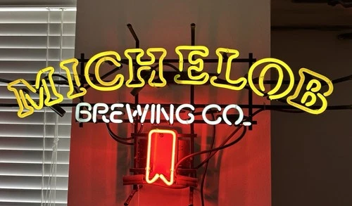 Vintage Neon Michelob Brewing Company Beer Bar Sign Light Up Sign