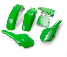 UFO Complete Plastics Kit Green KAKIT199026 for Kawasaki KX125 1987