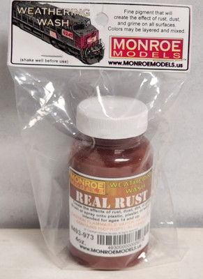 Railroad Color Weathering Wash - REAL RUST: 4oz  Monroe Models 493-973