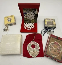 Longaberger Basket Tie Ons And Christmas Ornaments Lot Of 4