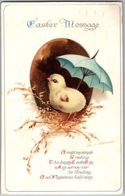 Antique Postcard Neenah Easter Greetings Postcard Art Neenah, WI 1910s