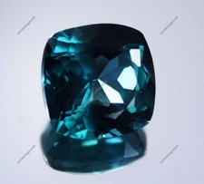 CERTIFIED 9 Ct Natural Bluish Green Sapphire Loose Gemstone Square Cushion Cut