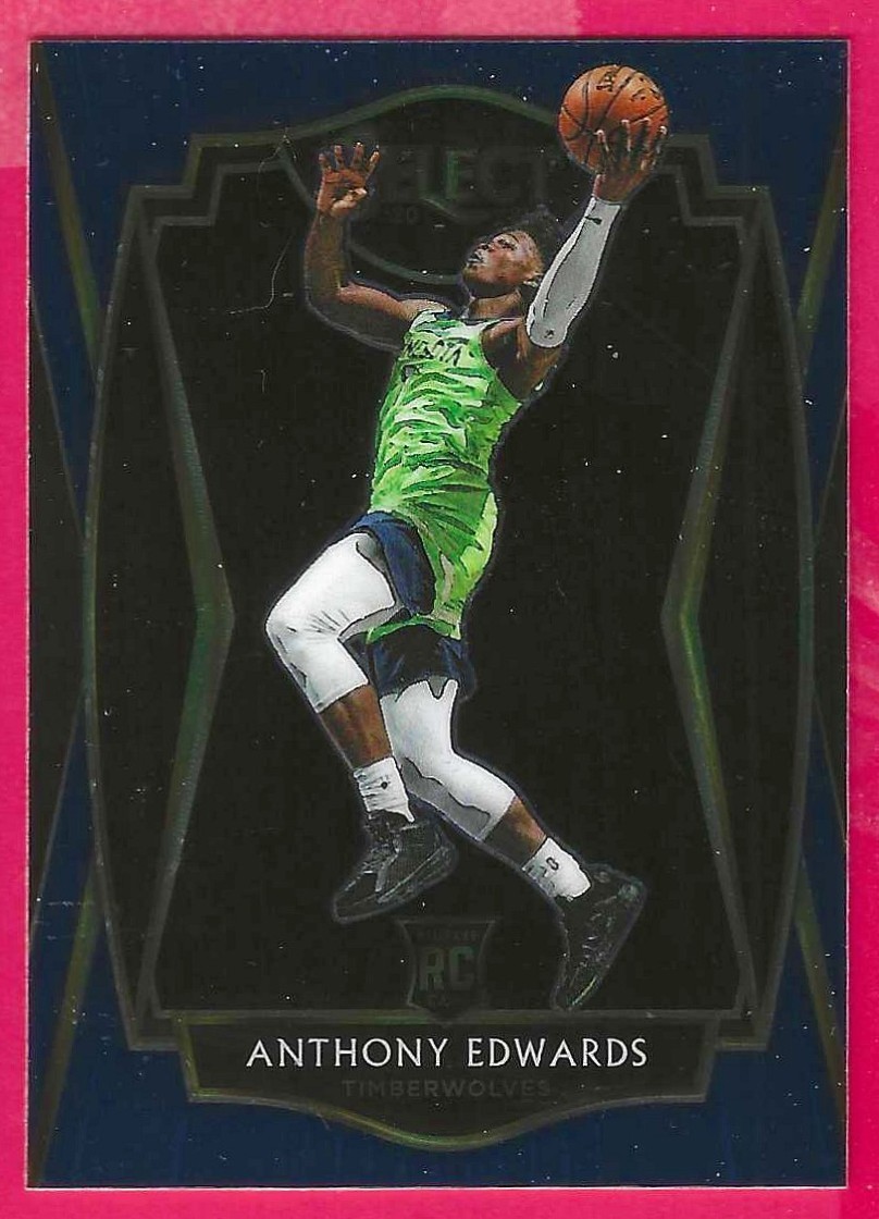 2020-21 Panini Select Blue Anthony Edwards Base Rookie Card #169 Timberwolves