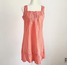 Vintage Antilia Feme Coral Crochet Sundress Size Large 