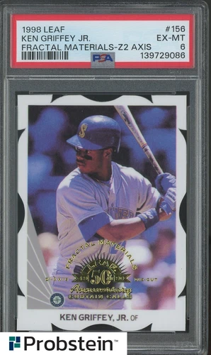 1998 Leaf Fractal Materials Z2 Axis Die-Cut Ken Griffey Jr HOF 5/20 PSA 6 POP 1
