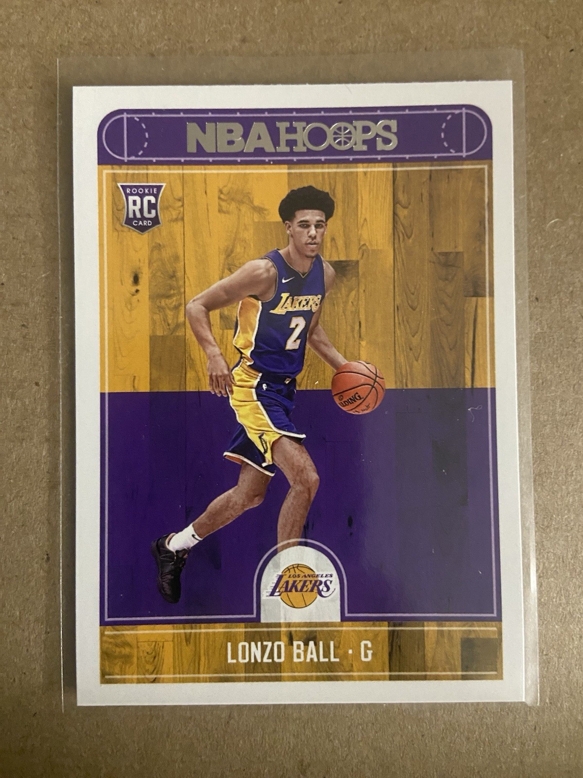 2017-18 NBA Hoops #252 Lonzo Ball RC Rookie Los Angeles Lakers