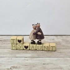 Suzi Skoglund 07 "I LOVE MY AUNT" Block Resin Figurine Plaque Decor Gift D04