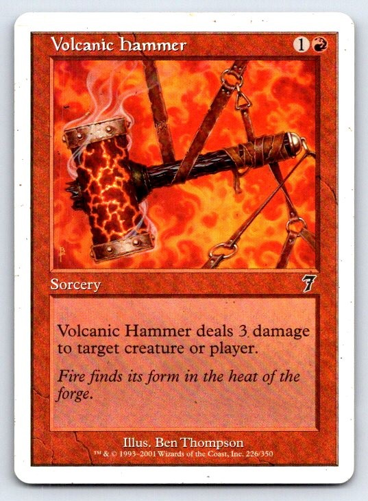 Volcanic Hammer 226 Common 7th Edition Magic: The Gathering Lightly Played