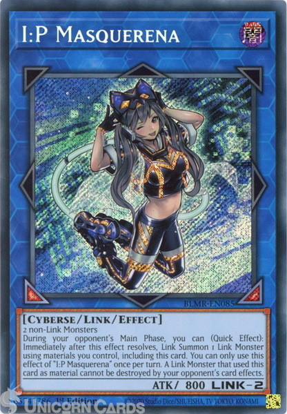 BLMR-EN085 I:P Masquerena :: Secret Rare 1st Edition Mint YuGiOh Card