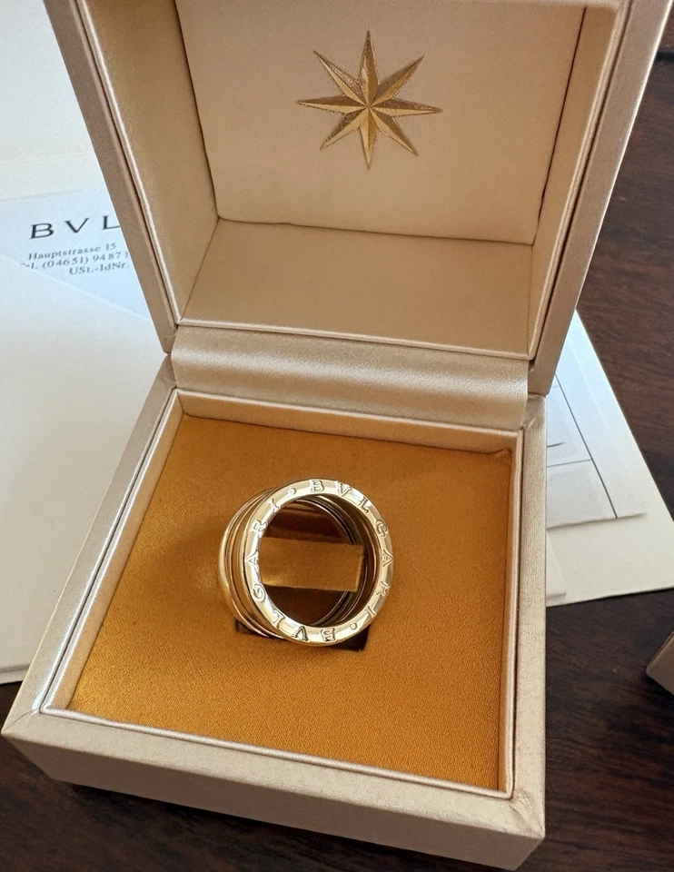 BVLGARI B Zero 1, 4Band, 18K Gelbgold, Ringgröße 51 (16,2 mm Ø), Box & Papiere - Bild 1 von 3