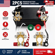 2pcs Car Battery Terminal Connectors Quick Release Positive Negative Clamps 2pcs Car Battery Terminal Connectors Quick Release Positive Negative Clamps