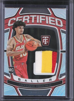 2024-25 Panini Totally Certified #CB-ZCR Zaccharie Risacher Rookie Patch #/125