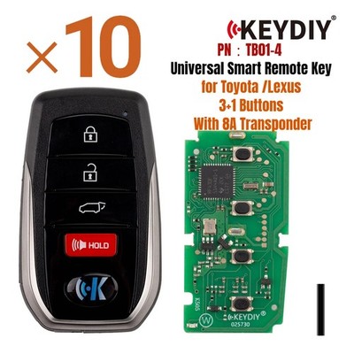 KEYDIY TB01-4 Universal Smart Remote Key 3+1 Buttons for Toyota/Lexus for KD-X4