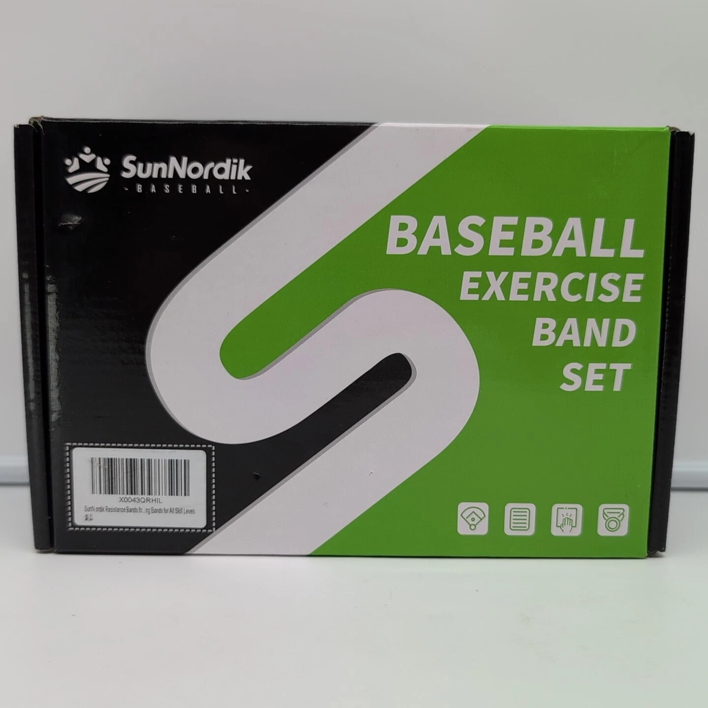 SunNordik Baseball Exercise Band Set Includes Baseball & Resistance Bands New