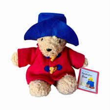 Eden Paddington Bear Plush Stuffed Animal Red Coat Blue Hat Small 1998 32813