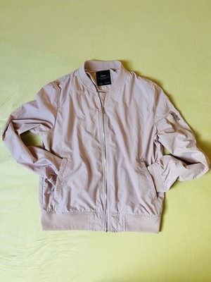  !!️Zara Basic Bomber Jacket Pink Size M Womens College Jacket Biker Transition!!️ 