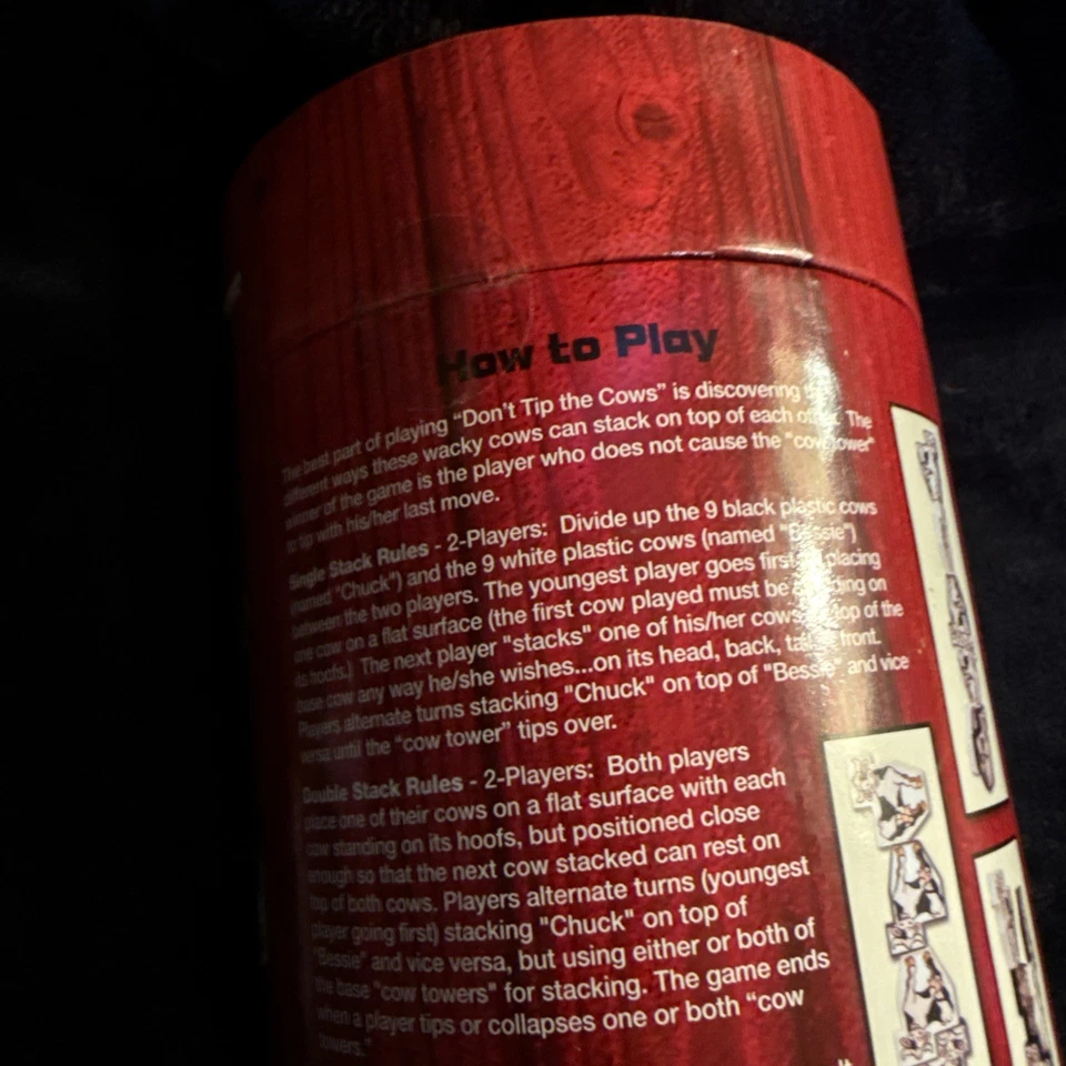 DON'T TIP THE COWS Dexterity or Drinking Game SEALED 2013 Go Cow Tipping - Image 3 of 4