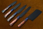 Custom Hand Made Chef Knife Set Kitchen Knives - forged High Carbon Steel # A-28 — photo 2
