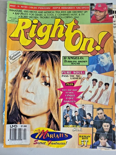 Mariah Carey Magazine Article: RIGHT ON! (February 1996)