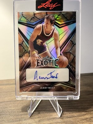 2022 Leaf Exotic Jerry West Autograph #BA-JW3 /5 Basketball Card