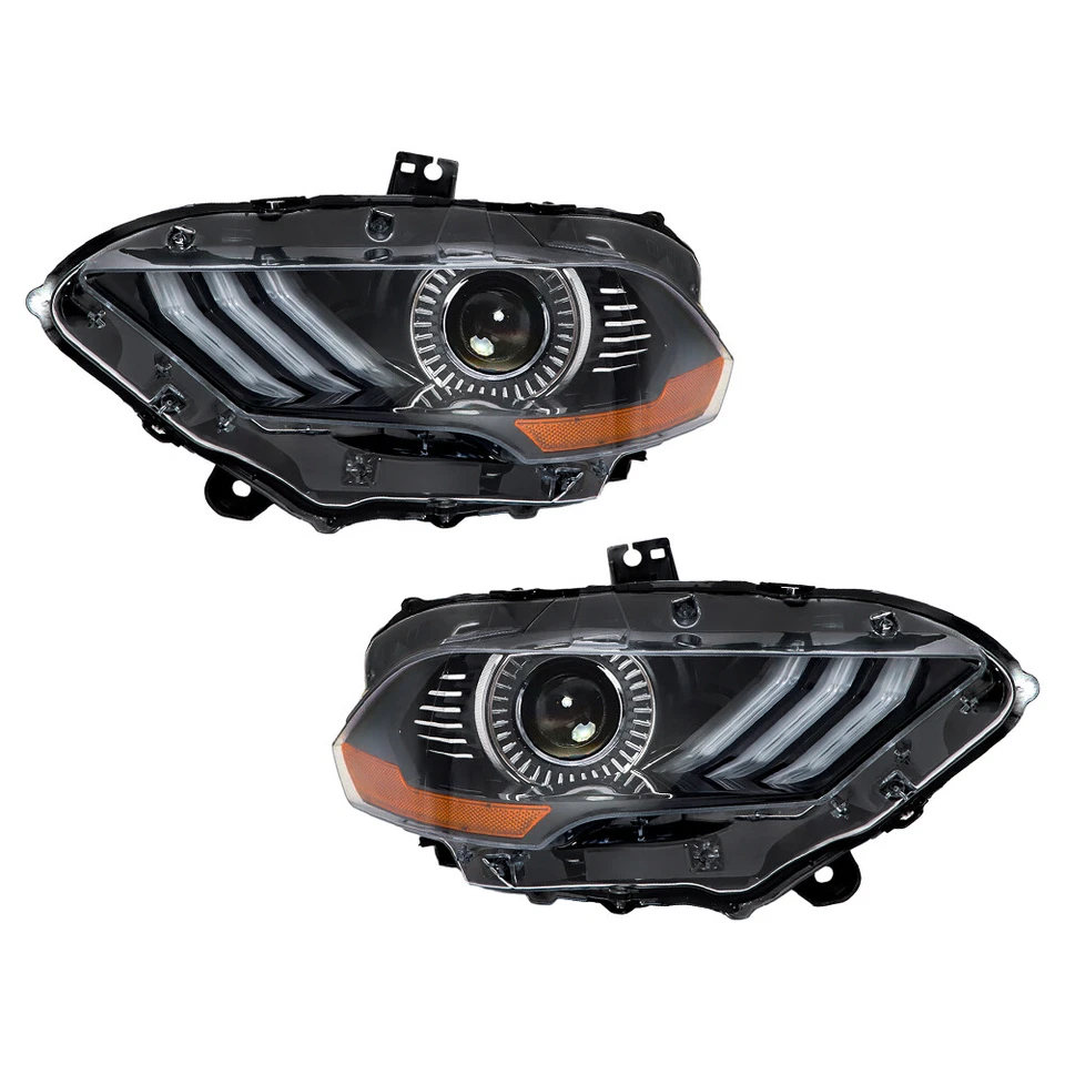 Par de faros proyectores LED completos para Ford Mustang 2018-2020 DRL LH RH Foto 4 de 4