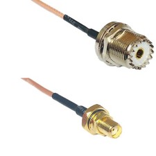 RG316 UHF Female BULKHEAD to SMA Female O-Ring RF Cable Rapid-SHIP LOT