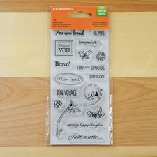Fiskars Sincere Salutations Clear Stamps 16 pc