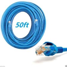 Lot of 40 x Cat6 50FT Patch Cable 500mhz Ethernet Internet Network LAN RJ45 Blue