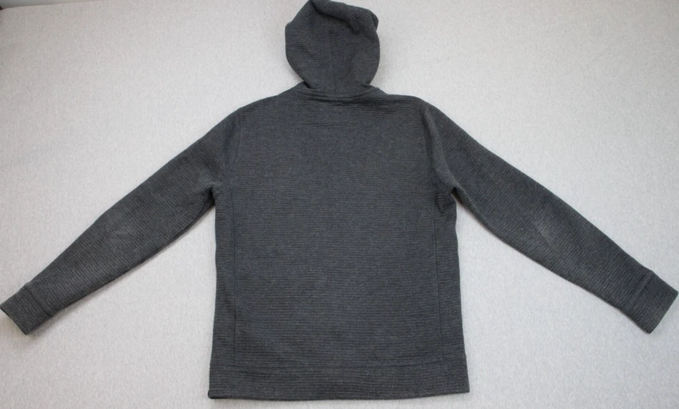 Sudadera con Capucha Express Para Hombre M Alta Gris Forrada de Vellón Bolsillos Manga Larga Cremallera Completa Foto 2 de 4