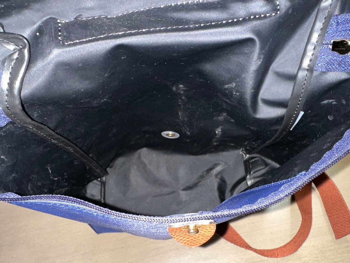 LONGCHAMP Le Pliage Original M backpack bag purse EUC Navy