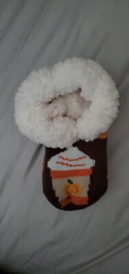 Serra Accessories | Pumpkin Spice Cozy Plush Warm Fuzzy Socks By Serra Grippie Socks New Size 4-10 | Color: Brown/Orange | Size: Os | Rlritchie18's
