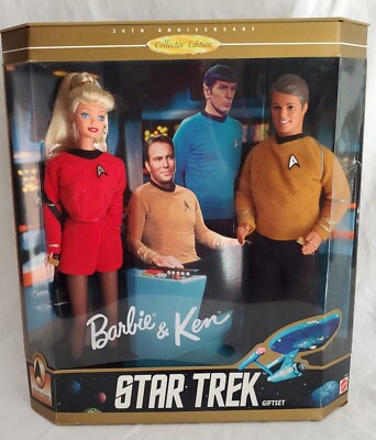 STAR TREK Barbie and Ken Doll 30th Anniversary Giftset Vintage 1996 Mattel