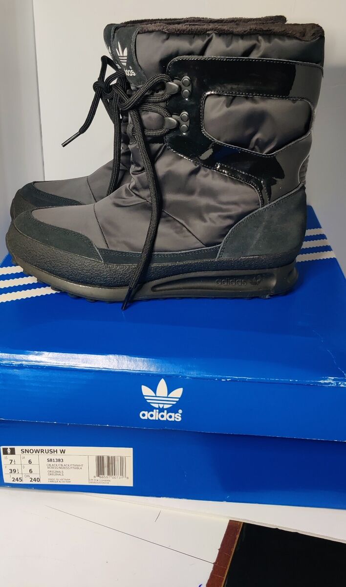 Women's black Adidas Original Snowrush W Snow Boots With Women's black Adidas Original Snowrush W Snow Boots With