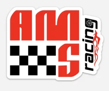 AMS Racing Logo Contingency Decal Sticker - +15 HP Gains