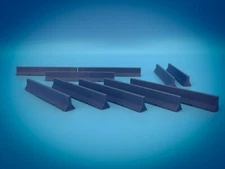 Set of 10 Precast Concrete Temporary Barriers - HO Scale 1:87 " Jersey Barrier "