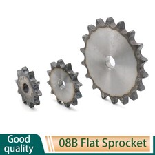 08B Chain Drive Flat Sprocket 10-30 Tooth Roller Chain Chain Links Pitch 12.7mm