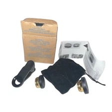 Professional Phone Camera Lens Kit Clip On for iPhone SAMSUNG Smartphone brass 