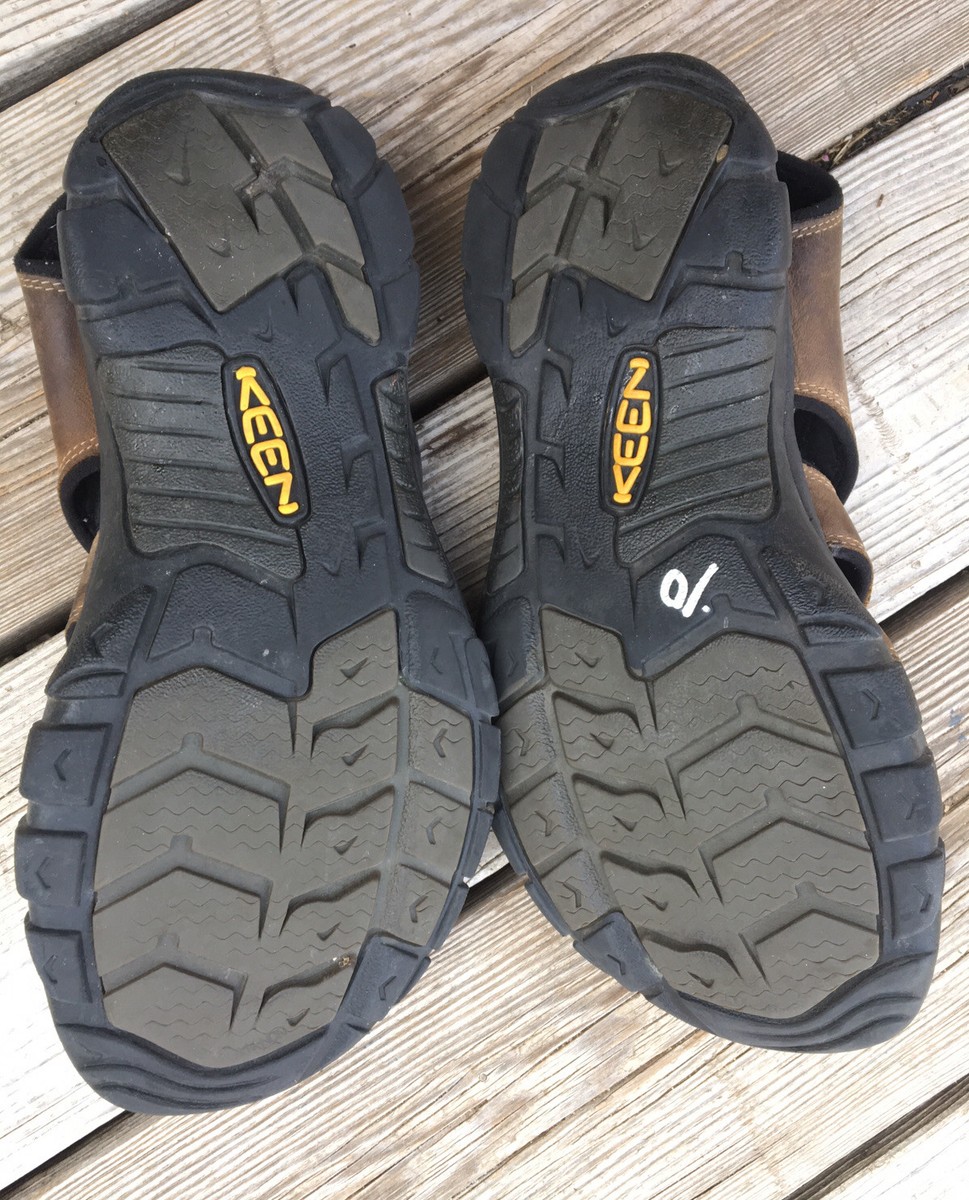 Keen Brown Leather‎ Waterproof Bungee Cord Water Outdoor Sandals Men Sz 10.5 Keen Brown Waterproof Bungee Cord Water Sandals Shoes Size 5  main image 4