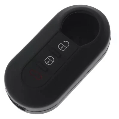 COMPATIBILE PER FIAT ✅COPRI CHIAVE GUSCIO COVER IN SILICONE NERA PER FIAT 500XL PUNTO BRAVO PANDA **