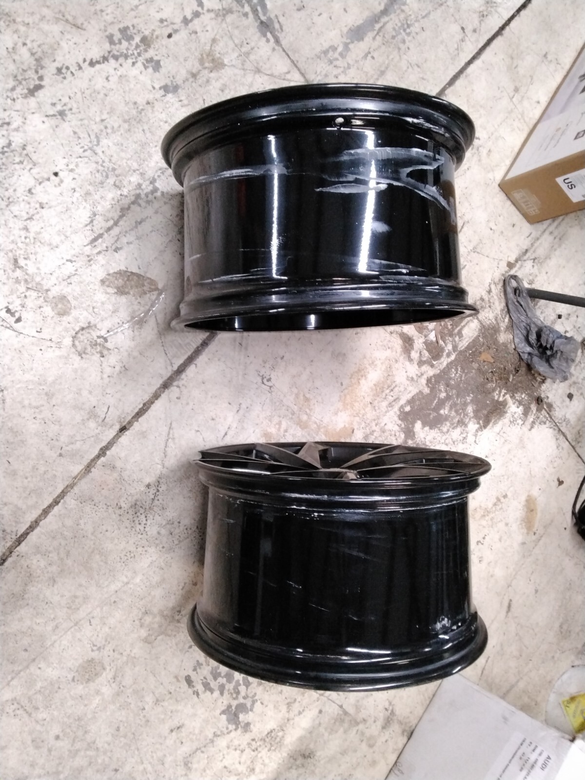 Audi R8 Rear Wheels Powder Coated Black Factory Part #4S0-601-025-BR 