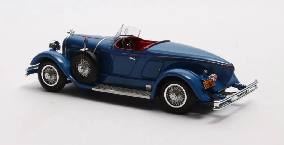 MATRIX SCALE MODELS - DUESENBERG Modello X McFarlan Barca Roadster Blu 1927 -... - Immagine 3 di 4