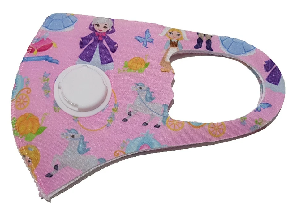 Girls Washable Reusable Princess Design Fashion Face Mask With Filter - Image 3 of 3