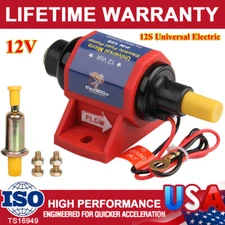 12V Universal Electric Fuel Pump Gas Diesel High Pressure 5-9 PSI E8012S Trucks