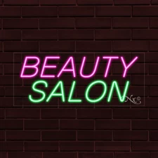 BRAND NEW "BEAUTY SALON" 30x12X1 INCH LED FLEX INDOOR SIGN 30020