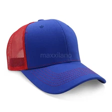 Trucker Hat Mesh Baseball Cap Mens Plain Adjustable Blank Snapback Ball Hats
