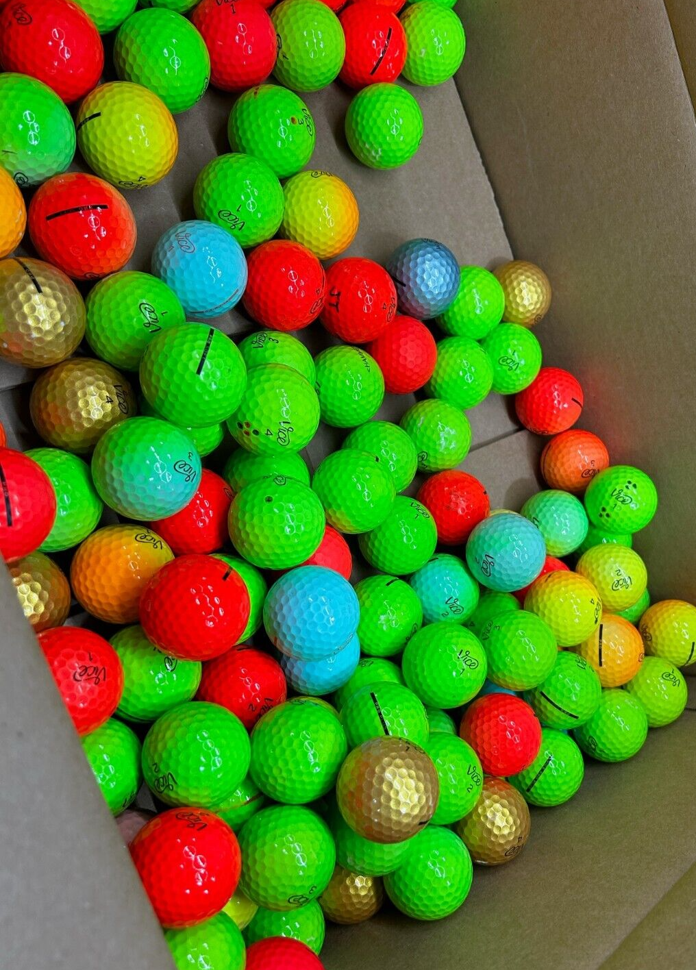 48 Vice Pro Color Used Golf Balls 4A/5A Mix (Near Mint and Mint) FREE