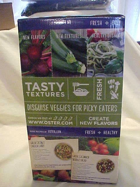 Nuevo ESPIRALIZADOR eléctrico Oster negro fácil de usar espaguetis y fideos Foto 4 de 4